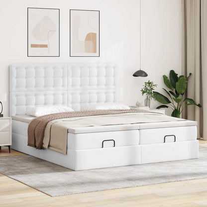 Struttura Letto Pouf con Materassi 180x200 cm Similpelle