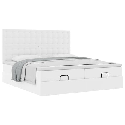 Struttura Letto Pouf con Materassi 180x200 cm Similpelle