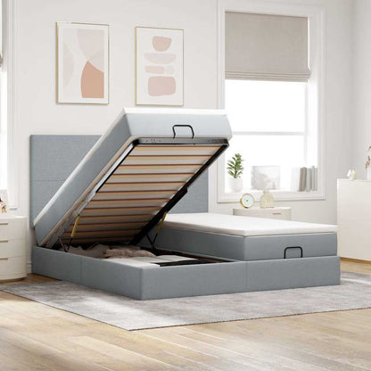 Struttura Letto Pouf con Materassi 180x200 cm in Tessuto