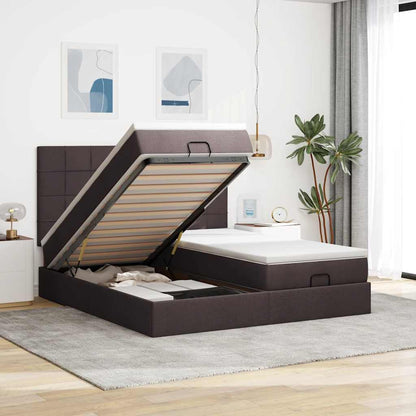 Struttura Letto Pouf con Materassi 180x200 cm in Tessuto