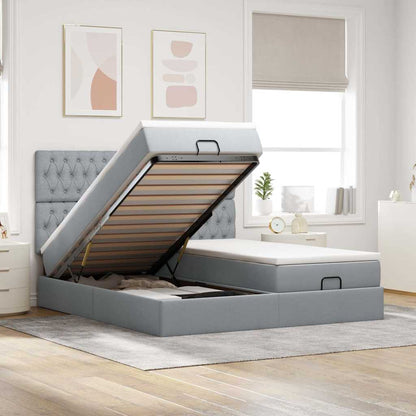 Struttura Letto Pouf con Materassi 160x200 cm in Tessuto