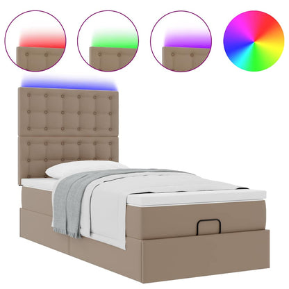 Struttura Letto Pouf con Materasso 100x200 cm Similpelle
