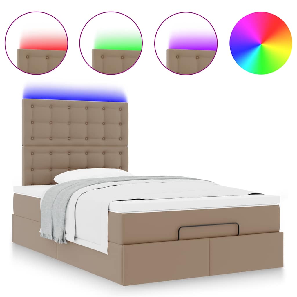 Struttura Letto Pouf con Materasso 120x200 cm Similpelle