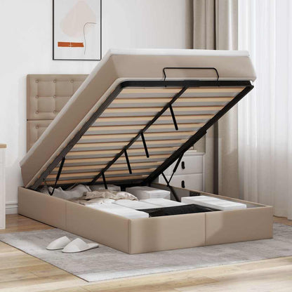 Struttura Letto Pouf con Materasso 120x200 cm Similpelle