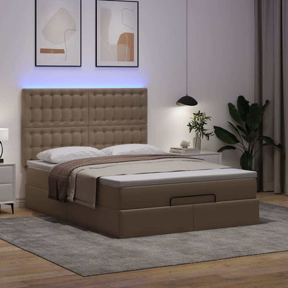 Struttura Letto Pouf con Materasso 140x200 cm Similpelle