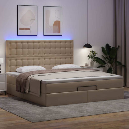 Struttura Letto Pouf con Materasso 160x200 cm Similpelle