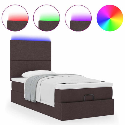 Struttura Letto Pouf con Materasso 100x200 cm in Tessuto