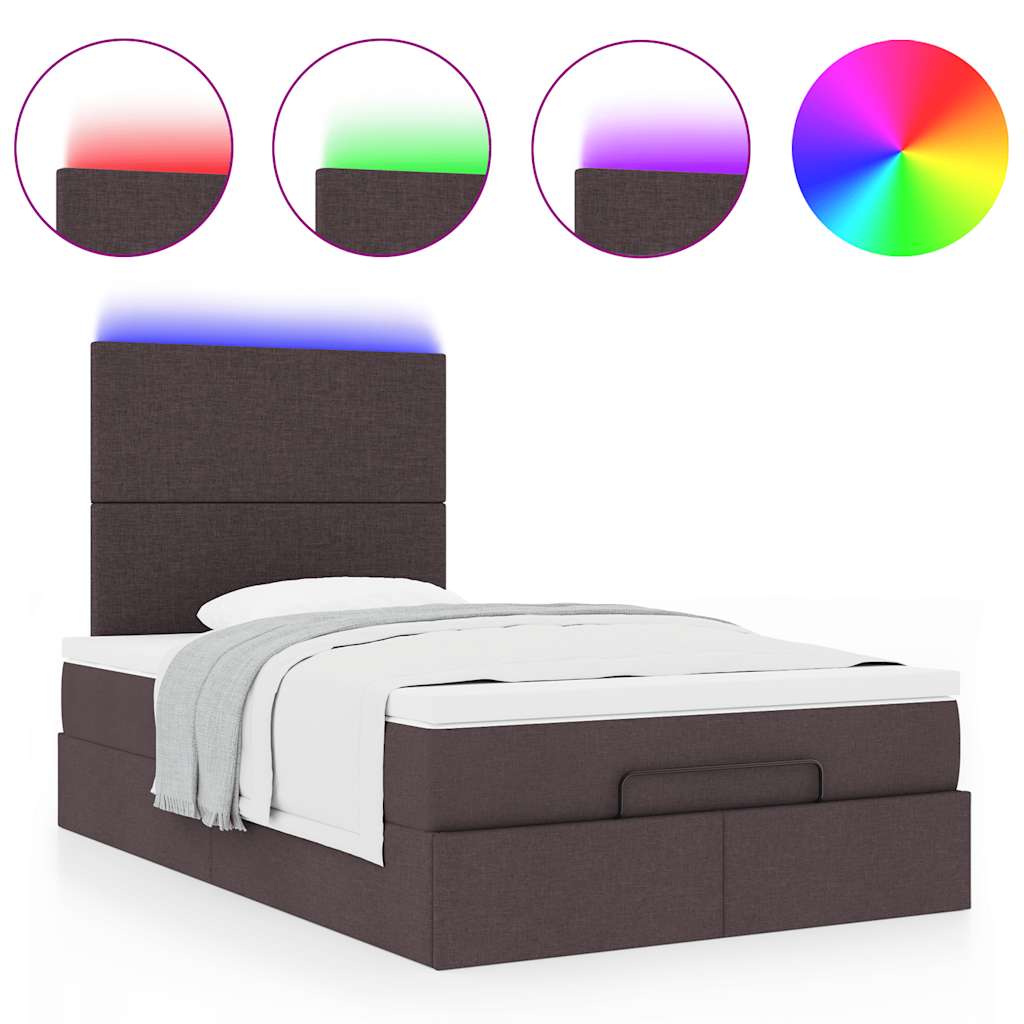 Struttura Letto Pouf con Materasso 80x200 cm in Tessuto