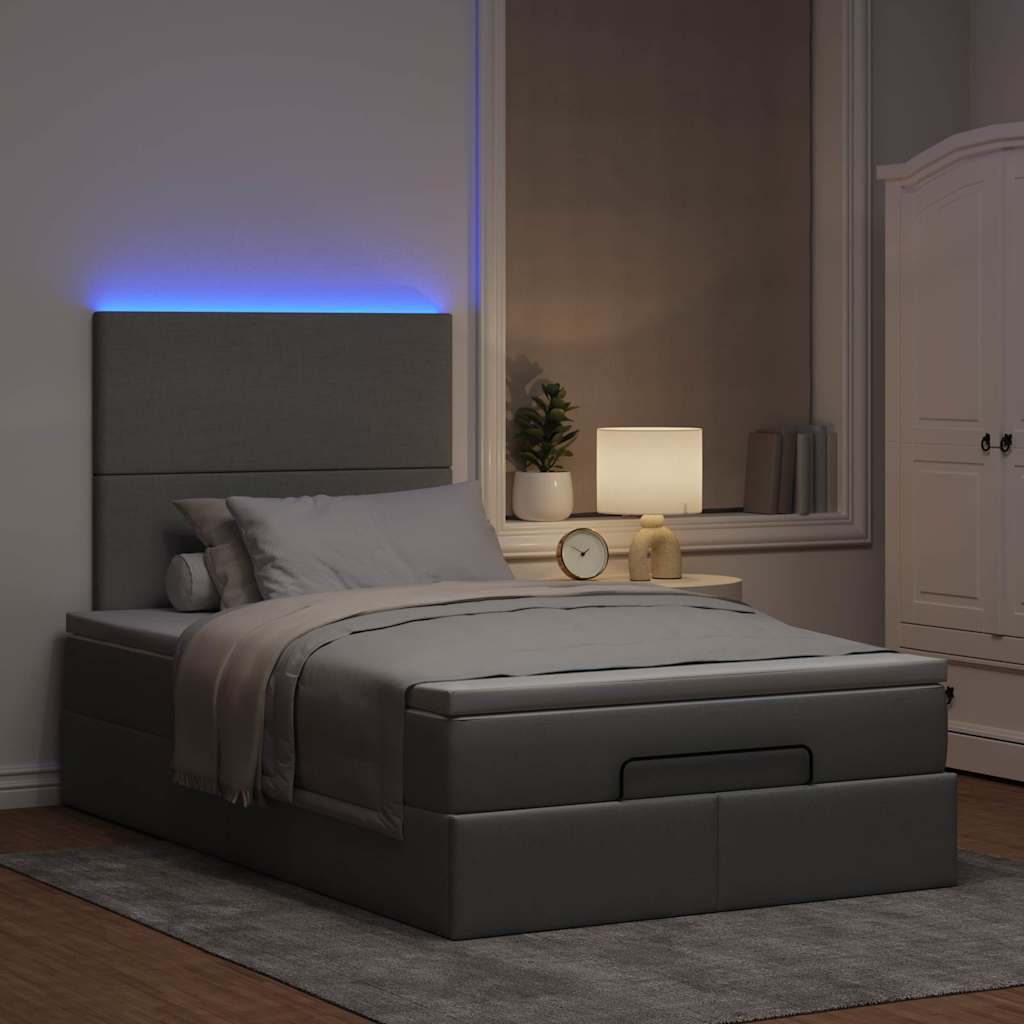Struttura Letto Pouf con Materasso 120x200 cm in Tessuto