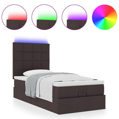 Struttura Letto Pouf con Materasso 80x200 cm in Tessuto