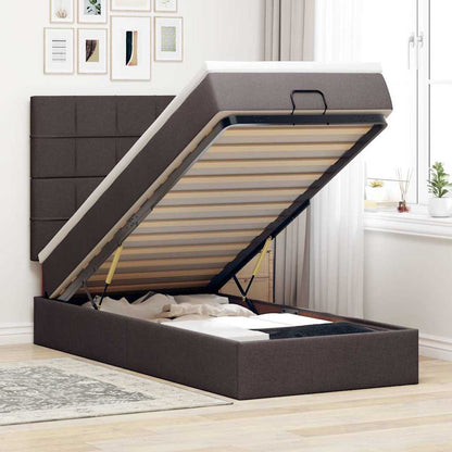 Struttura Letto Pouf con Materasso 90x190 cm in Tessuto