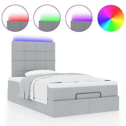 Struttura Letto Pouf con Materasso 120x200 cm in Tessuto