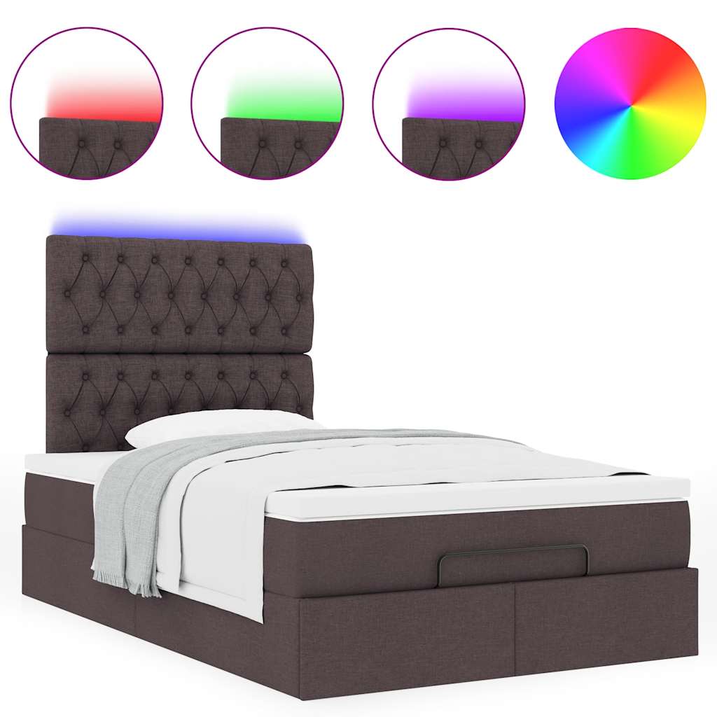 Struttura Letto Pouf con Materasso 80x200 cm in Tessuto