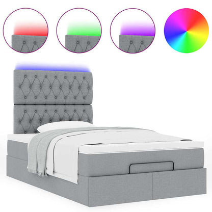 Struttura Letto Pouf con Materasso 120x200 cm in Tessuto