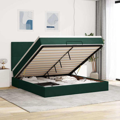 Struttura Letto Pouf con Materassi 160x200 cm Velluto