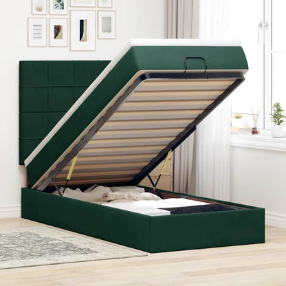 Struttura Letto Pouf con Materassi 80x200 cm Velluto