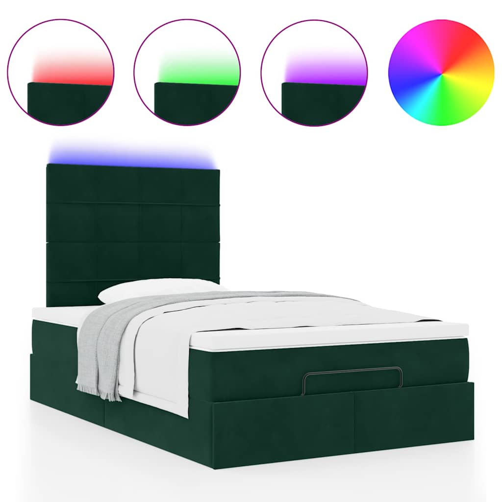 Struttura Letto Pouf con Materassi 120x190 cm Velluto