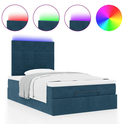 Struttura Letto Pouf con Materassi 120x190 cm Velluto