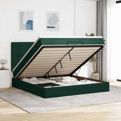 Struttura Letto Pouf con Materassi 160x200 cm Velluto