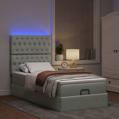 Struttura Letto Pouf con Materassi 100x200 cm Velluto