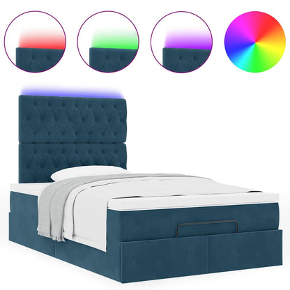 Struttura Letto Pouf con Materassi 120x190 cm Velluto