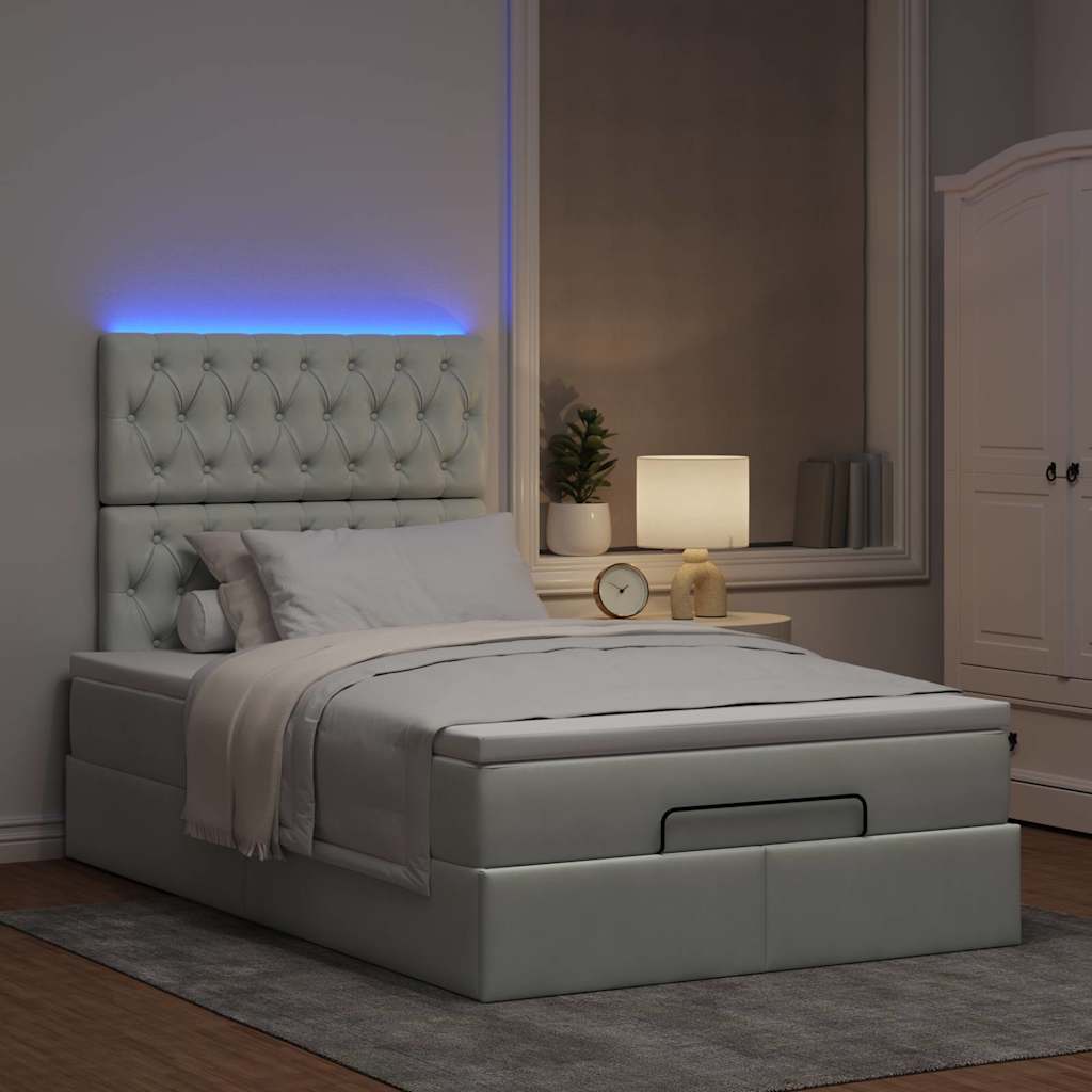 Struttura Letto Pouf con Materassi 120x200 cm Velluto