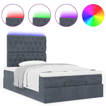 Struttura Letto Pouf con Materassi 120x200 cm Velluto