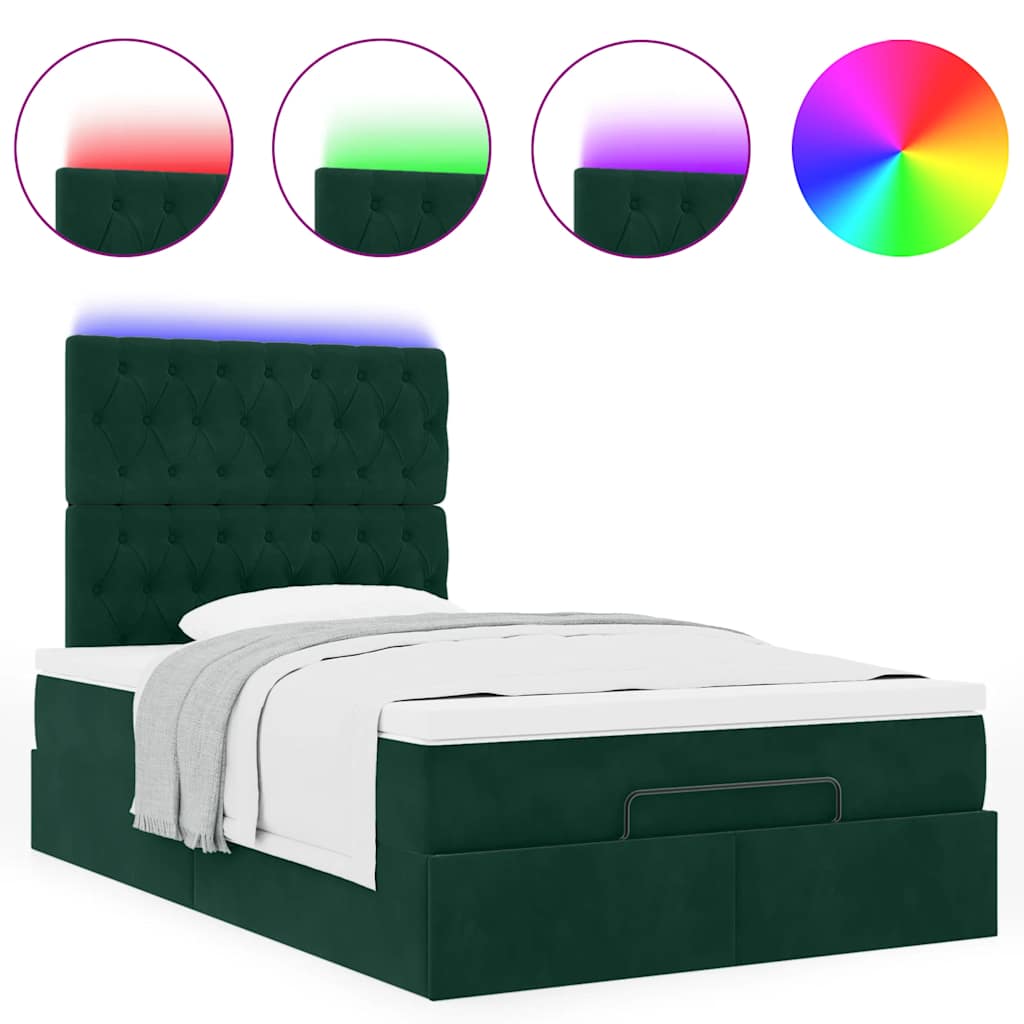 Struttura Letto Pouf con Materassi 120x200 cm Velluto
