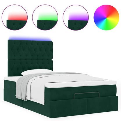 Struttura Letto Pouf con Materassi 120x200 cm Velluto