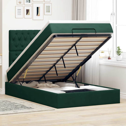 Struttura Letto Pouf con Materassi 120x200 cm Velluto