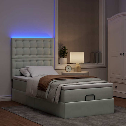 Struttura Letto Pouf con Materassi 100x200 cm Velluto