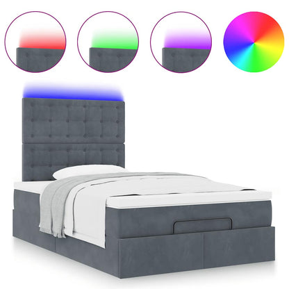 Struttura Letto Pouf con Materassi 120x200 cm Velluto