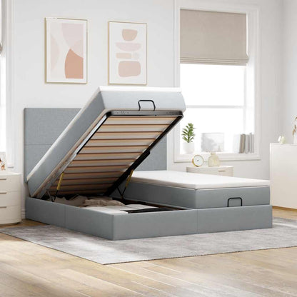 Struttura Letto Pouf con Materassi 180x200 cm in Tessuto