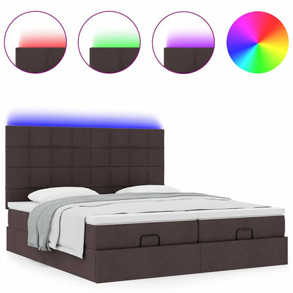 Struttura Letto Pouf con Materassi 160x200 cm in Tessuto