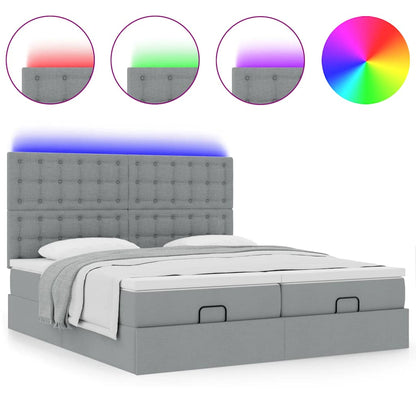 Struttura Letto Pouf con Materassi 160x200 cm in Tessuto