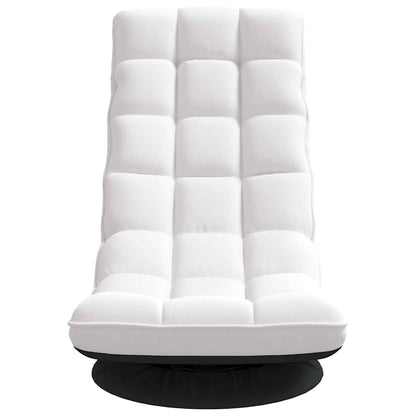 Sedia da Terra Girevole Bianco 70x51x79 cm in Tessuto