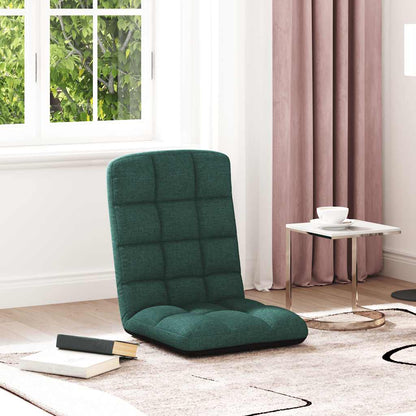 Sedia da Terra Pieghevole Verde Scuro 71x51x62 cm in Tessuto