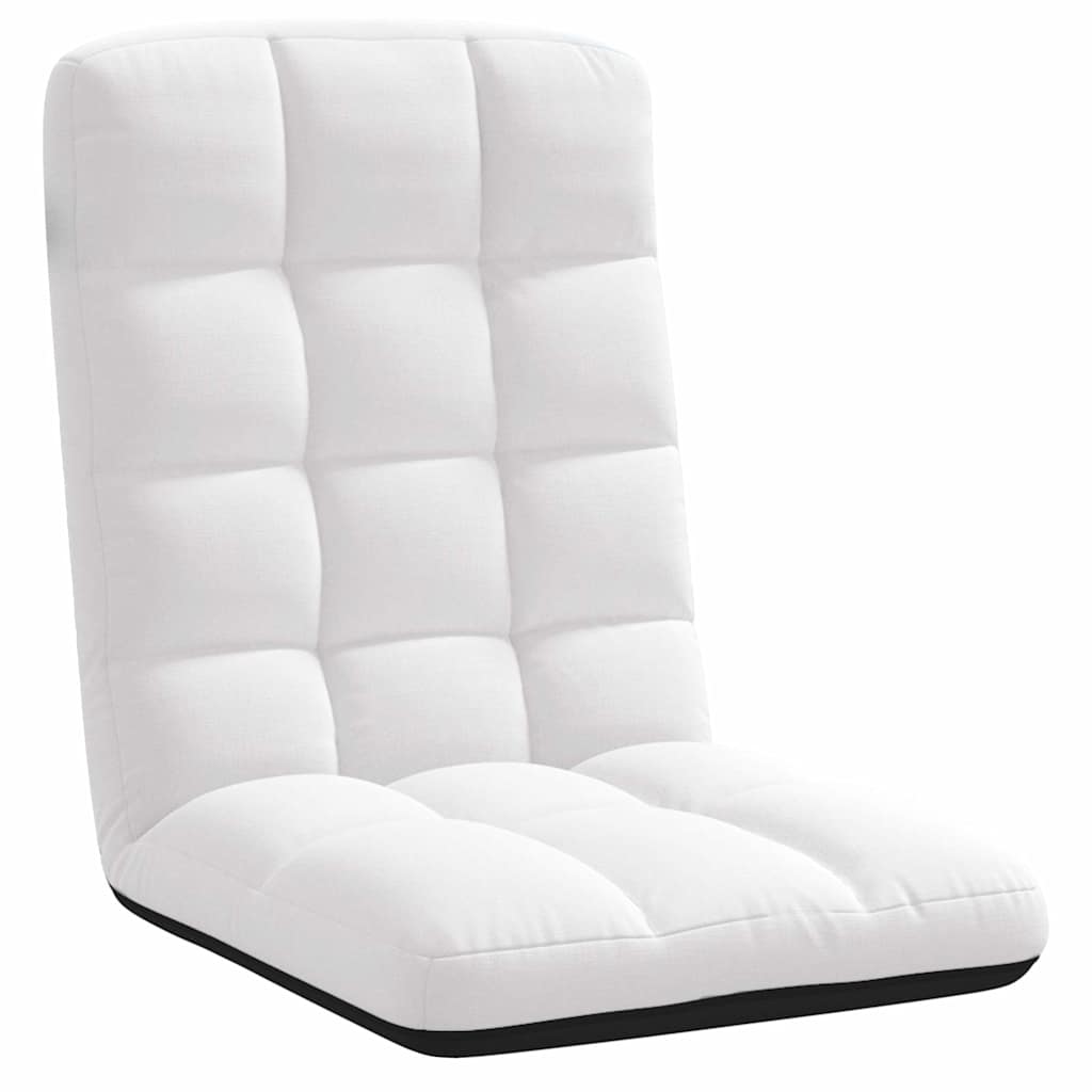 Sedia da Terra Pieghevole Bianco 71x51x62 cm in Tessuto