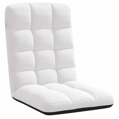 Sedia da Terra Pieghevole Bianco 71x51x62 cm in Tessuto