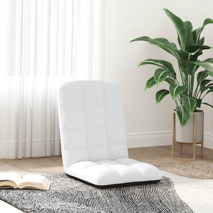 Sedia da Terra Pieghevole Bianco 71x51x62 cm in Tessuto
