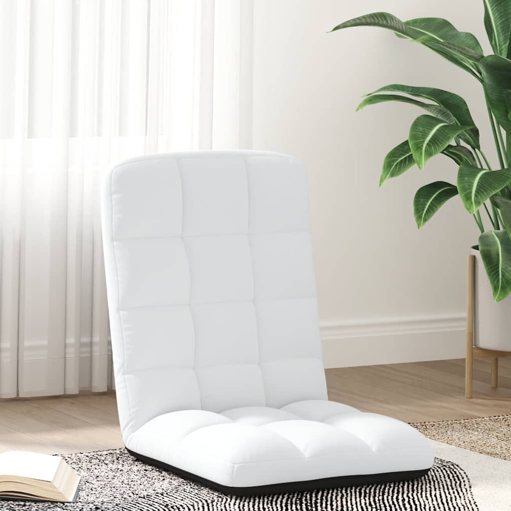 Sedia da Terra Pieghevole Bianco 71x51x62 cm in Tessuto