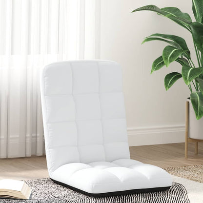 Sedia da Terra Pieghevole Bianco 71x51x62 cm in Tessuto