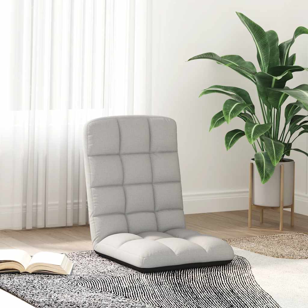 Sedia da Terra Pieghevole Grigio Nuvola 71x51x62 cm in Tessuto