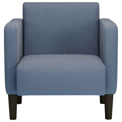 Divano Sedia con Braccioli Blu 54 cm Tessuto di velluto a coste