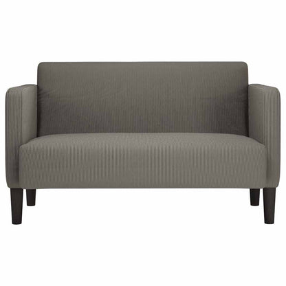 Divano Divanetto Grigio Chiaro 109cm Tessuto di Velluto a Coste