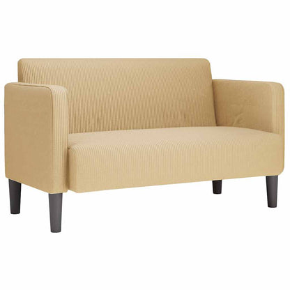 Divano Divanetto Verde Chiaro Grigio 109 cm Tessuto a Coste