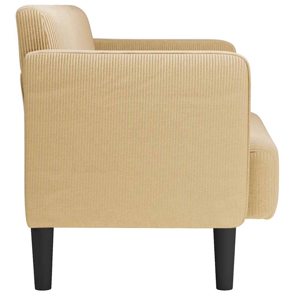 Divano Divanetto Verde Chiaro Grigio 109 cm Tessuto a Coste