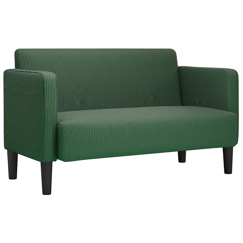 Divano Divanetto Verde giungla 109cm Tessuto di Velluto a Coste