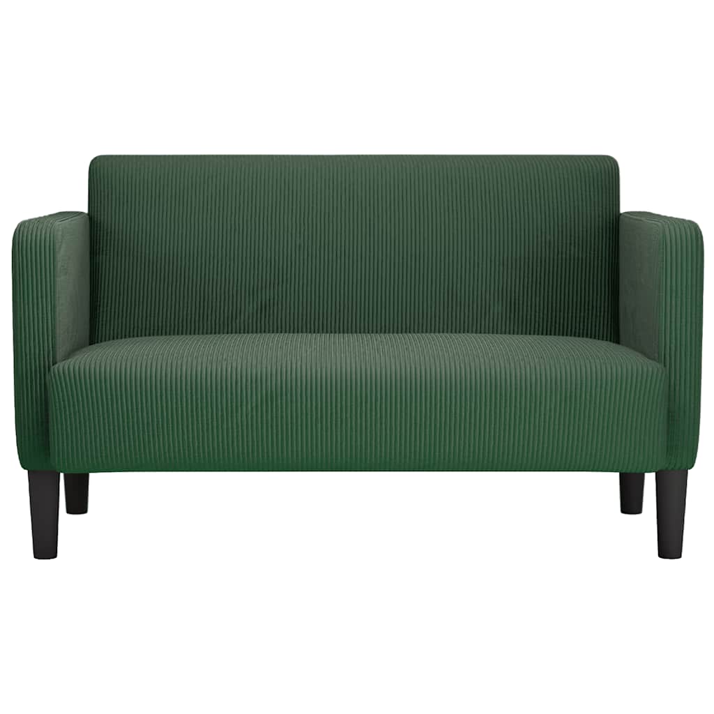 Divano Divanetto Verde giungla 109cm Tessuto di Velluto a Coste