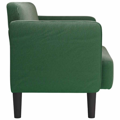 Divano Divanetto Verde giungla 109cm Tessuto di Velluto a Coste